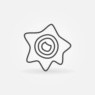 Virüs ya da bakteri vektör basit bir kavram anahat simgesini