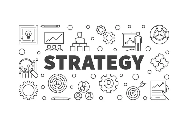 Vektor stratégia vázlat koncepció illusztráció vagy banner — Stock Vector