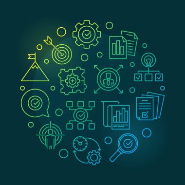 Anahat illüstrasyon renkli vektör iş hedefleri