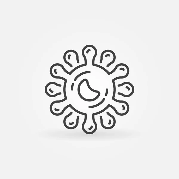 Wirus koncepcja proste wektor ikona w stylu konspektu — Wektor stockowy