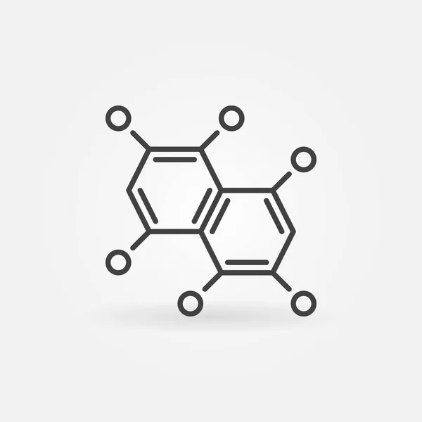 Icona del contorno formula chimica. Simbolo chimica vettoriale — Vettoriale Stock
