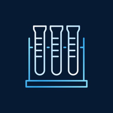 Test tüpü raf vektör anahat renkli simge veya tasarım öğesi