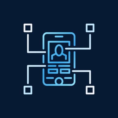 Mobil uygulama geliştirme vektör yaratıcı modern satırı simgesi