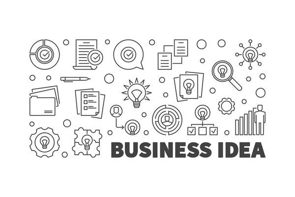 Illustrazione o banner del profilo vettoriale di Business Idea — Vettoriale Stock