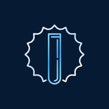 Tüp vektör Kimya anahat renkli simge veya logosu