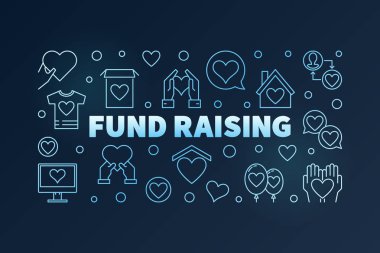 Vektör mavi hat illüstrasyon koyu arka plan üzerinde fon yaratma