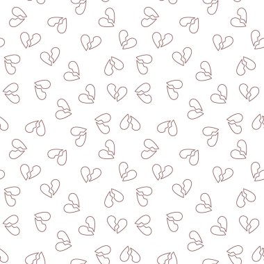 Vektör Heartbreak anahat kavramı seamless modeli