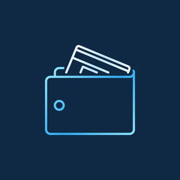 Brieftasche mit Kartenvektor buntes Umrisssymbol oder Logo-Element — Stockvektor