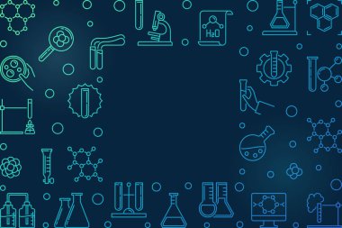 Kimyasal renkli çizgi resimde. Modern vektör çizim