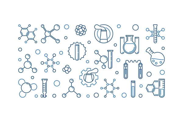 矢量化学工业轮廓插图或横幅 — 图库矢量图片