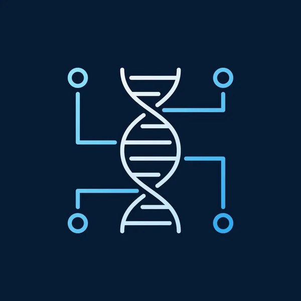 Genetic Testing vector color esquema icono. Signo de línea ADN — Archivo Imágenes Vectoriales