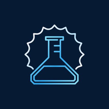 Konik şişesi anahat renkli vektör simge veya tasarım öğesini