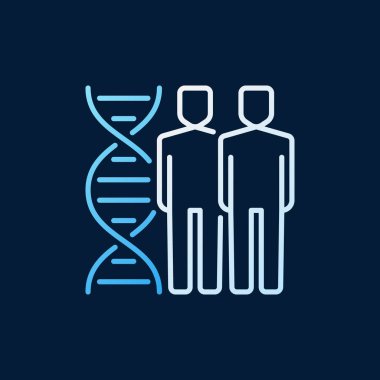Dna çift sarmalı Vektör Lineer renkli simge grubu