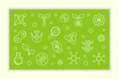 Vektör Gmo serbest yatay banner anahat tarzı
