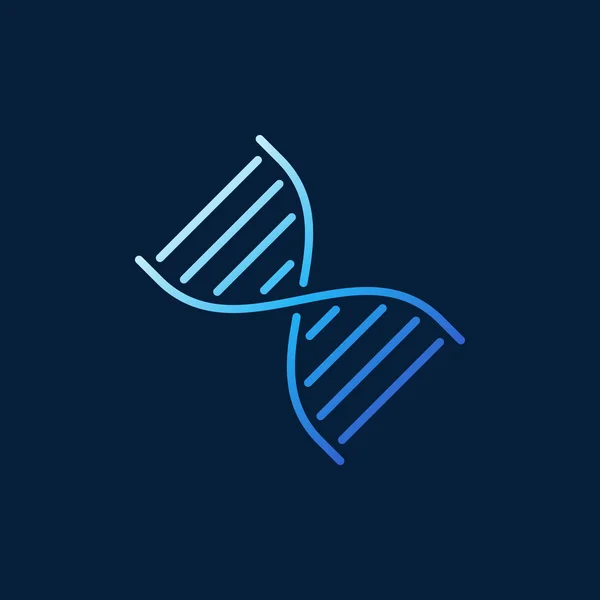 ADN doble hélice vector concepto azul esquema icono o logotipo — Archivo Imágenes Vectoriales