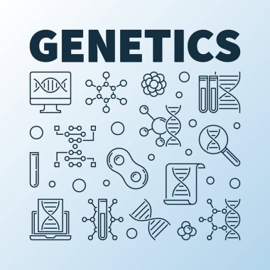 Anahat tarzında Vektör Genetiği modern illüstrasyon