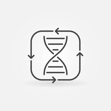 Oklar vektör kavramı anahat simgesi ile DNA