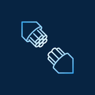 Fiber optik kablo vektör kavramı lineer renkli simge