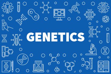 Vektör Genetiği yatay çerçeve veya illüstrasyon anahat