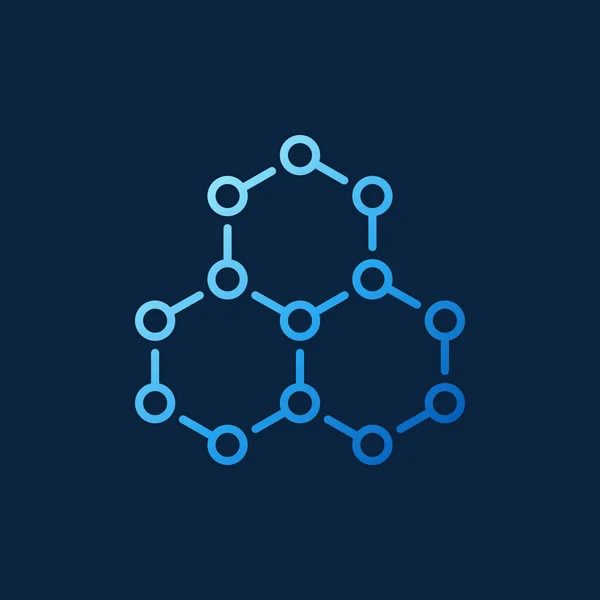 Chemische Struktur blaues Symbol - Vektor Chemie Konzeptzeichen — Stockvektor