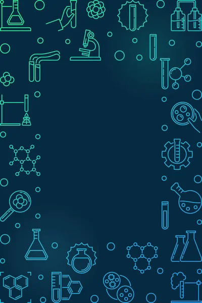 Χημεία κάθετο διάνυσμα γραμμική πολύχρωμη ιδέα banner — Διανυσματικό Αρχείο