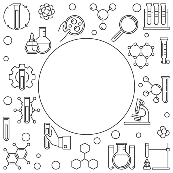 Chemický vědecký rámec s prázdným prostorem. Vektorová ilustrace — Stockový vektor