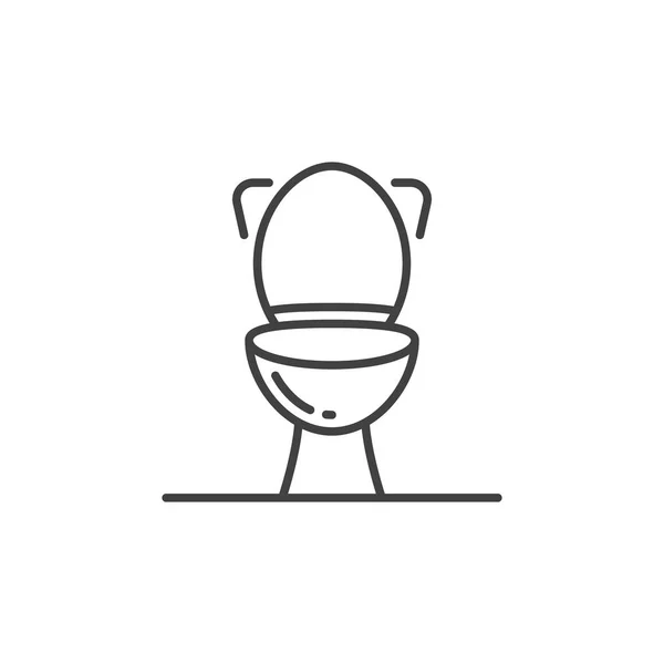 厕所矢量概念图标在细线风格。前视图 — 图库矢量图片