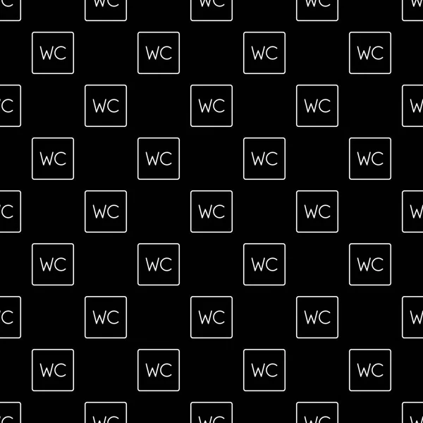 Vector WC concepto esquema patrón sin costura — Vector de stock
