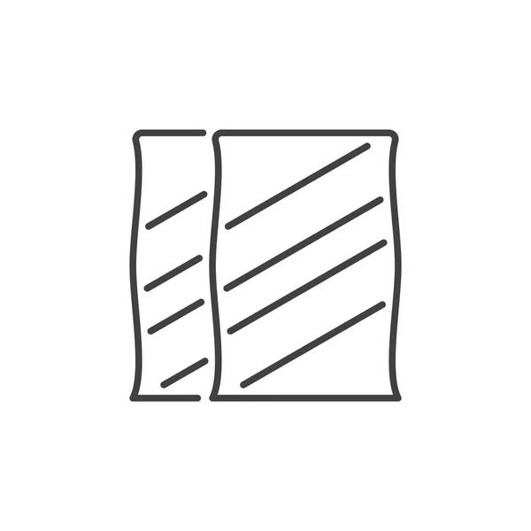 Säcke mit Zementvektorkonzept-Symbol im Umriss-Stil — Stockvektor