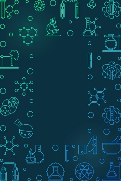 Vektör Kimya renkli dikey çerçeve - kimyasal arka plan
