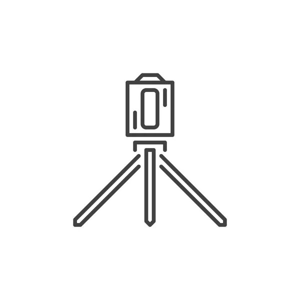 Nivel láser Icono de vector de contorno de herramienta o elemento de diseño — Vector de stock