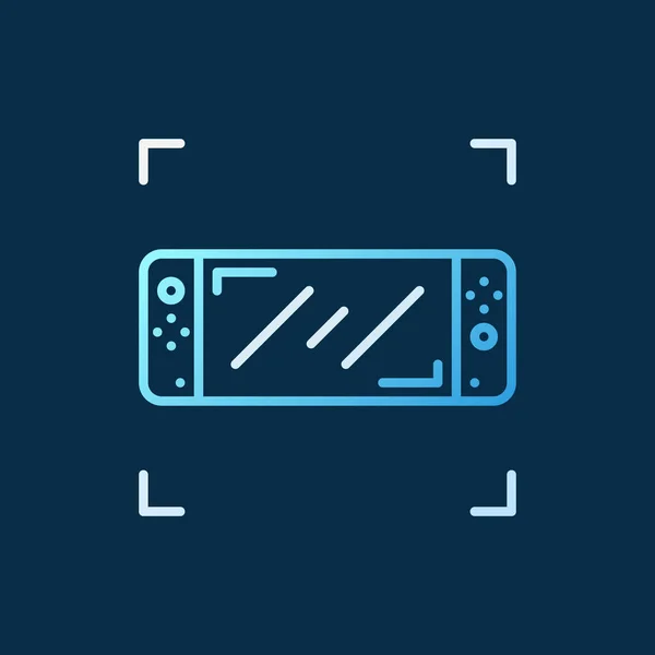 Vector Handheld Game Console conceito delinear ícone colorido — Vetor de Stock