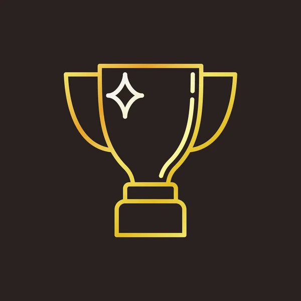 Trophy Cup vector concepto colorido icono lineal o logotipo — Archivo Imágenes Vectoriales