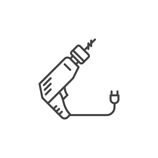 Иконка или символ вектора электрической дрели — стоковый вектор