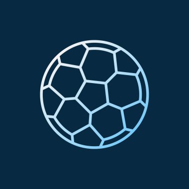 Futbol topu vektör doğrusal renkli simgesi. Futbol topu sembolü