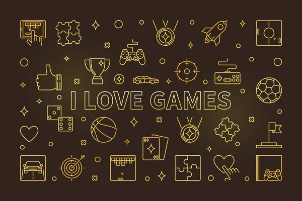 Иллюстрация вектора "Я люблю игры" — стоковый вектор