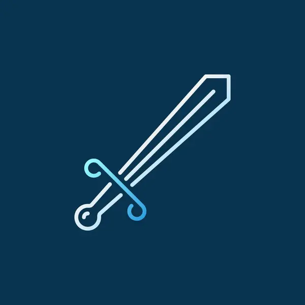 Vektor svärd modern färgglad ikon eller logga in dispositionsformat — Stock vektor