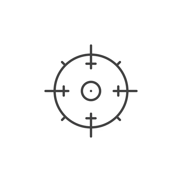 Objetivo concepto de vector icono mínimo en estilo de línea delgada — Vector de stock