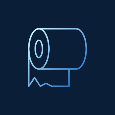 Tuvalet kağıdı vektör modern renkli konsept anahat simgesi