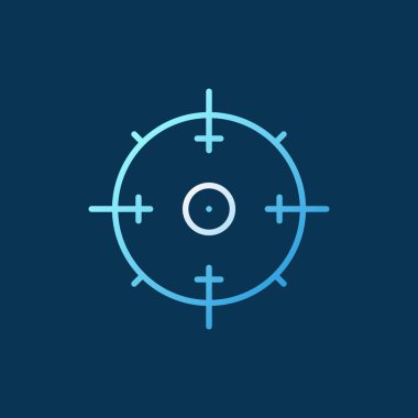 Amaç vektör kavramı anahat simgesi koyu arka plan üzerinde