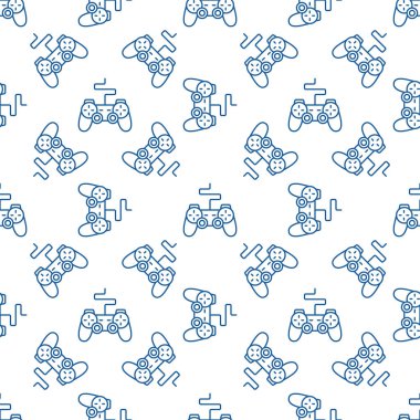 Gamepad deseni. Vektör joystick sorunsuz arka plan