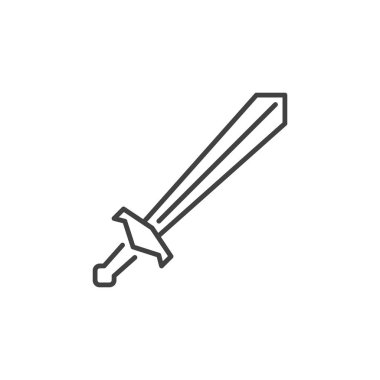 Anahat stilinde Eski Kılıç kavramı vektör simgesi