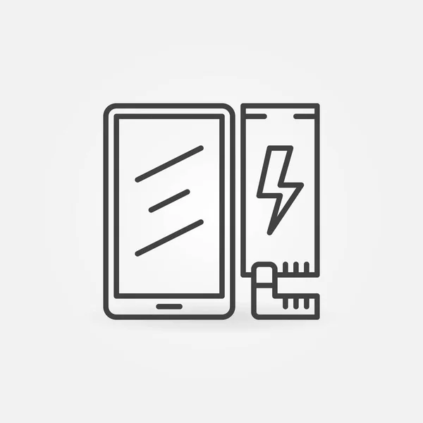 Icône de ligne concept de remplacement de batterie de téléphone vectoriel — Image vectorielle