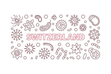 İsviçre vektör kavramı ana hatlarıyla Coronavirus