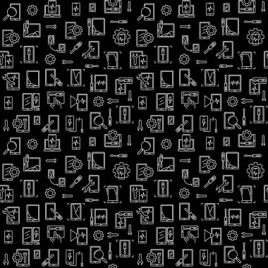 Akıllı telefon Doğrusal vektörü onar Koyu ve pürüzsüz desen