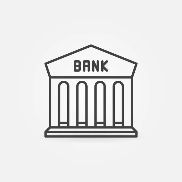Bank Building concepto de vector lineal icono mínimo Ilustración de stock