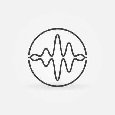 Çember vektör konsept simgesindeki ses dalgası ana hat biçiminde