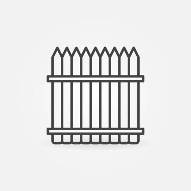 Ahşap Paling Eskrim doğrusal vektör konsepti simgesi