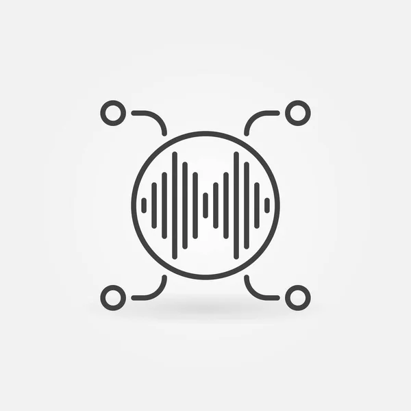 Sound Design vector dunne lijn concept icoon — Stockvector