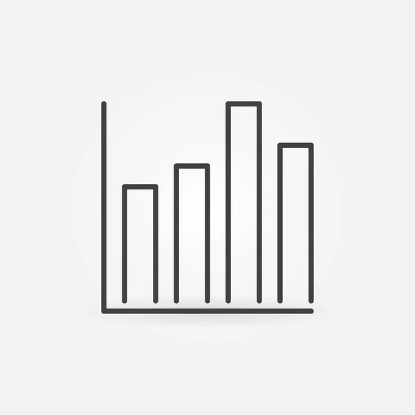 Bar Diagram vektor koncept linje ikon eller statistik symbol — Stock vektor